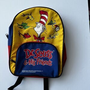 Dr Seuss Backpack Vintage 1997 And His Friends-Mini Zippered Book Bag Preschool